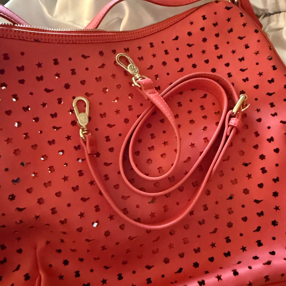 Tous Pink Perforated Shoulder Bag - Picture 5 of 8